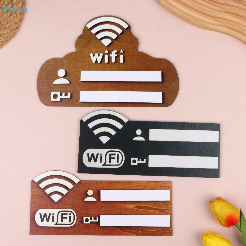 Vintage Wooden Wifi Password Sign Board Erasable Wifi Info Display Plate With Pen For Cafe Home Hotel Wall Decoration