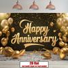 2D Flat Banner 1 Piece Large Anniversary Celebration Background Decoration Backdrop Polyester Fiber Banner Decorationzyc