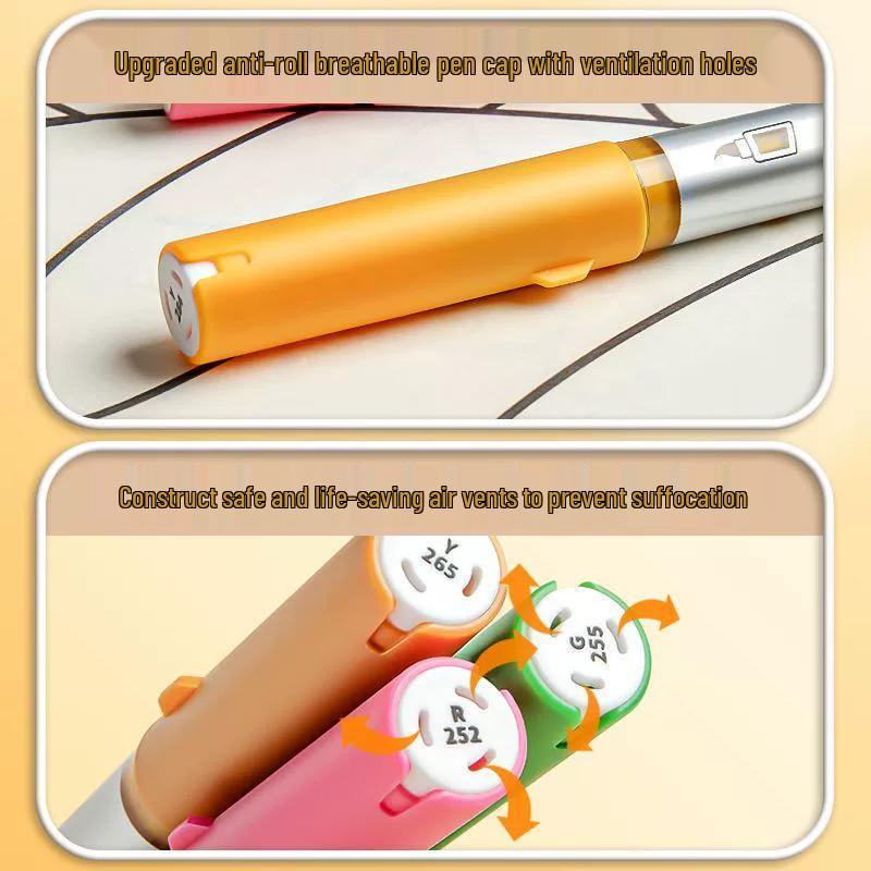 Vodotěsný a nepropíjející akrylový fix s měkkým hrotem pro děti - Vrstvitelná a omyvatelná vodová tužka pro výtvarnou výchovu na základní škole