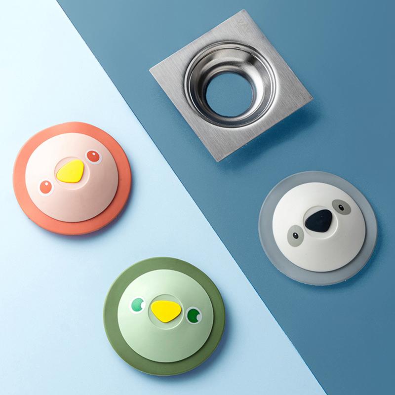 Kitchen Anti-Odor Floor Drain Press Filter Bathroom Toilet Anti-Clogging Silicone Flying Saucer Bouncing Floor Drain Cover