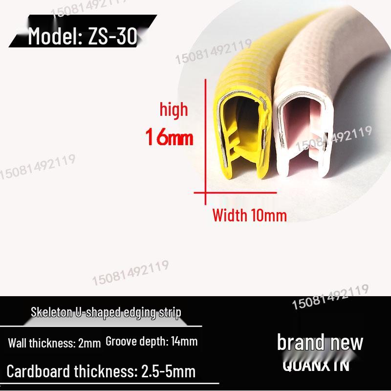 U-Shaped Rubber Edge Banding for Glass and Steel Tiles