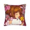 Sakura Magical Cartoon Anime Pillow Cover Comfy Cushion Cover Kawaii Pillow Case For Living Room Bed Chair