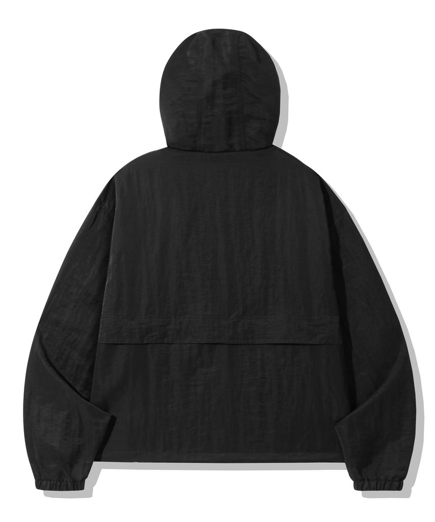 Trillion 2Way Light Sheer Hoodie Windbreaker_Black