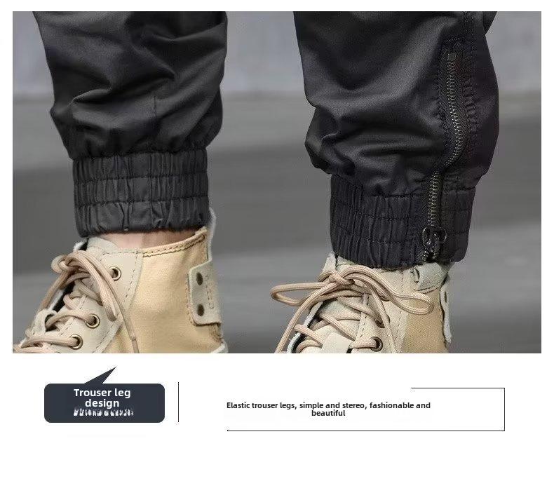 2023 Men's Tapered College Style Casual Overalls – Spring/Autumn Outdoor Sports Trend