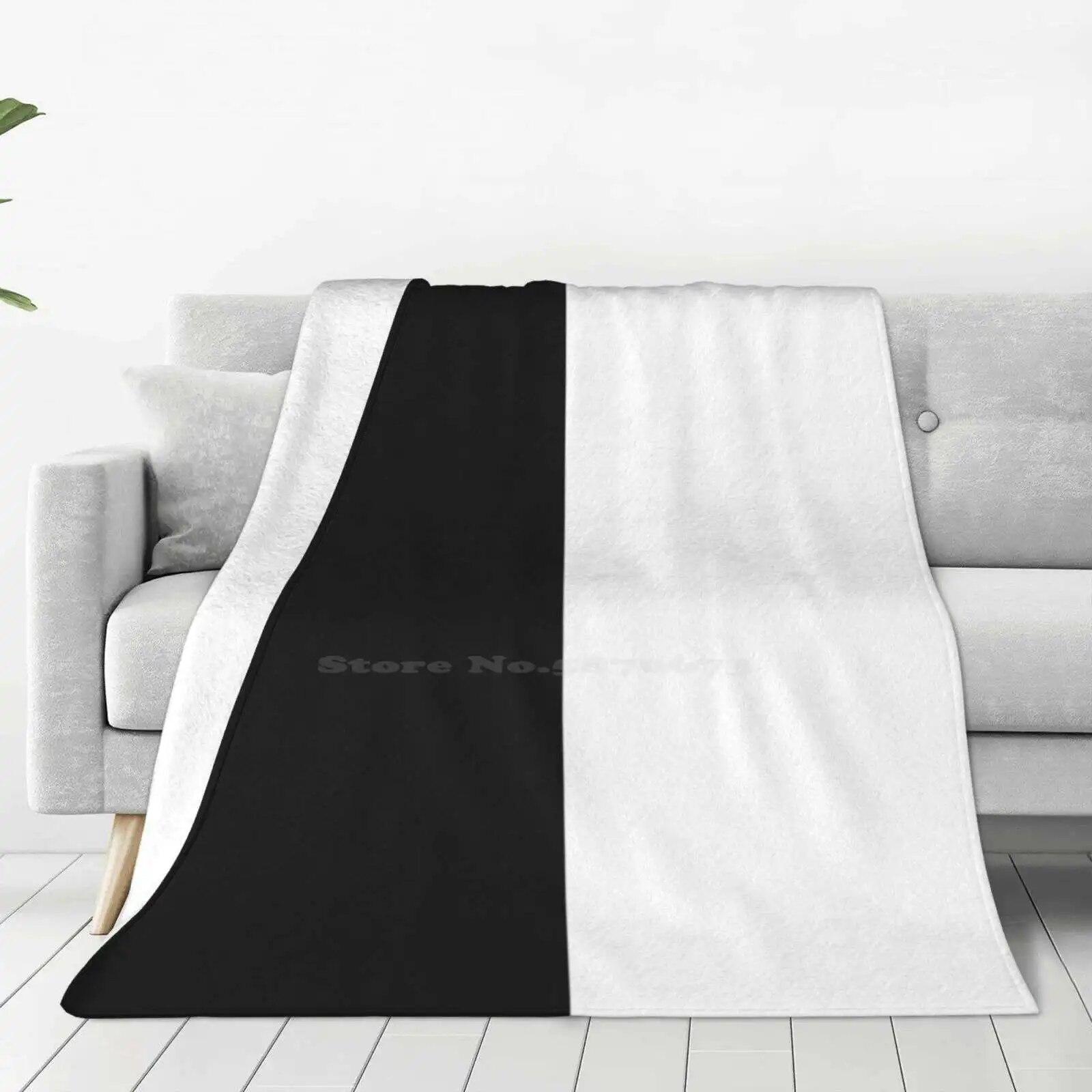 

Разделенный черно-белый высококачественный удобный диван-кровать, мягкое одеяло, наполовину белый, наполовину черный, наполовину черный, наполовину белый, черно-белый 75x100cm (30x40inch)