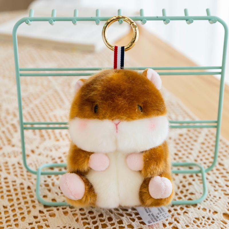 Soft and Cute Spherical Plush Pendant Panda Doll Rabbit Backpack Hanging Pink Pig Keychain Event Gift