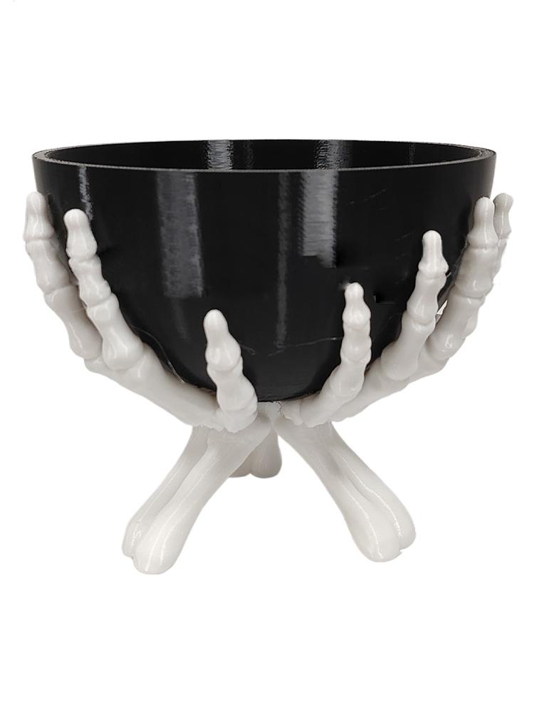 Halloween Candy Bowl Gothic Skeleton Hands Candy Storage Holder Multifunctional Halloween Organizer Holder Scary Home Decoration