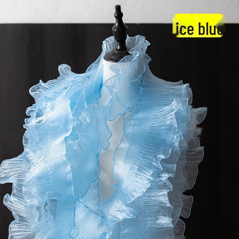 12cm Wide Mermaid Mesh Lace Trim for DIY Clothing: Necklines, Sleeves, Skirts, and Decorations.