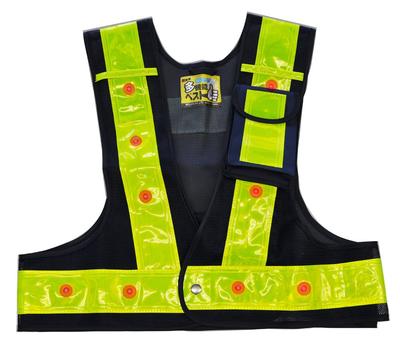 Vestă multifuncțională Mizukei cu LED lungime scurtă 50 cm 3012701 [Este strălucitor!] Bleumarin/Galben