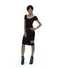 Kasiko Peek-A-Boo Strap Skirt Black