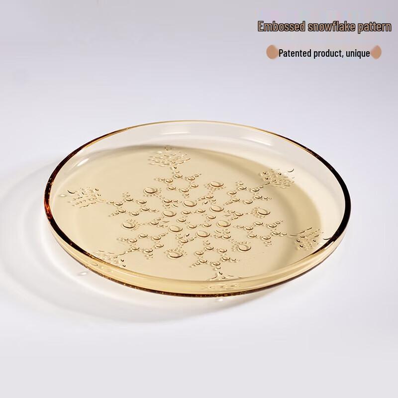 Gaotaibai 8.5-inch High Borosilicate Glass Dinner Plate