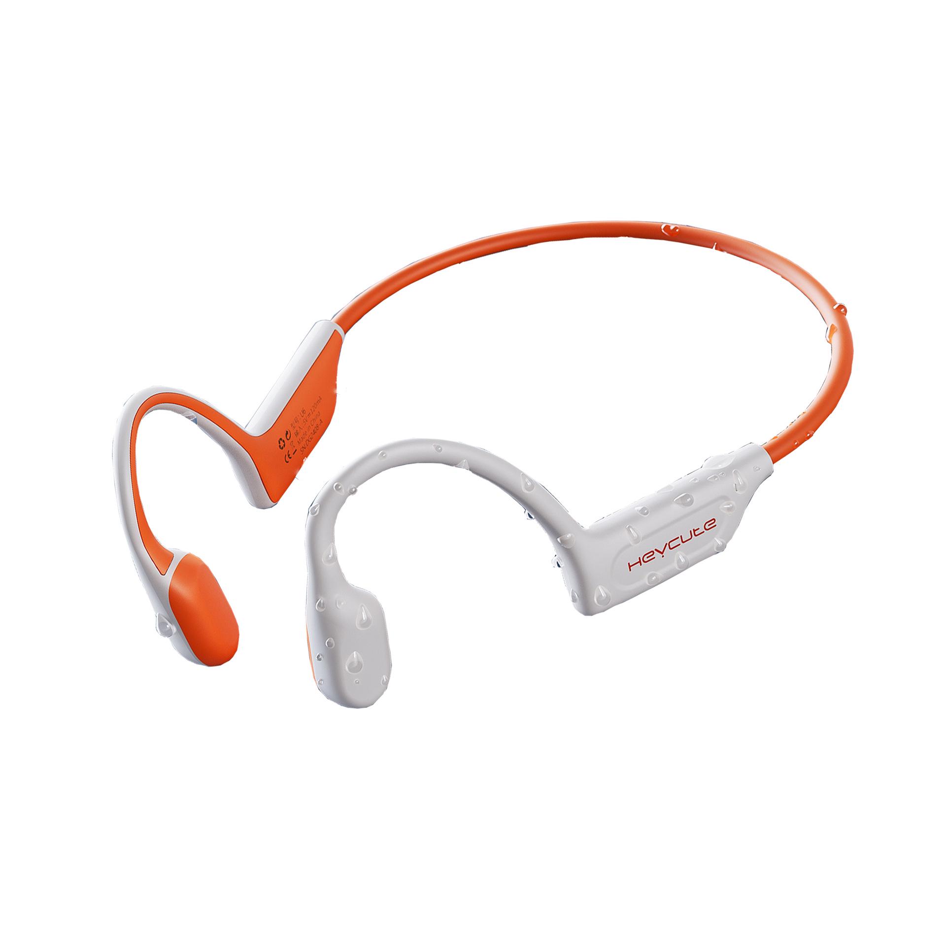 

Водонепроницаемый шейный ободок Black Qiu U6: Беспроводные Bluetooth-наушники с костной проводимостью и долговечной батареей, IPX68 для плавания.