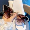 Cat Eye Sunglasses For Women With Diamond Embellishments Uv400 Sun Protection Fashion Accessory