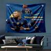 Mbappe Custom Your Name Wall Decor Tapestry Art For Pet Memorial Birthday Wedding Party Backdrop Family Gift