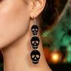 Stylish Acrylic Accessories for Costumes 1 Pair Halloween Earrings Women, Gothic Dangle Earrings, Fashionable Lightweight Women Spooky Bat Pumpkin