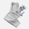 2025 New Light Gray Fashionable Sporty Casual Women's Cotton Slimming Nine-Point Sweatpants for Spring/Autumn