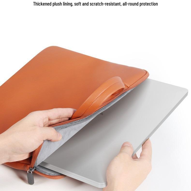 MacBook Laptop Bag - 15-Inch PU Business Tote, Waterproof Crossbody, Fits 13/14.2 Inch