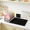 Adjustable Metal Dish Drainer Rack And Silicone Drying Mat Cutlery Holders For Compacts Kitchen Sink Organization Storage
