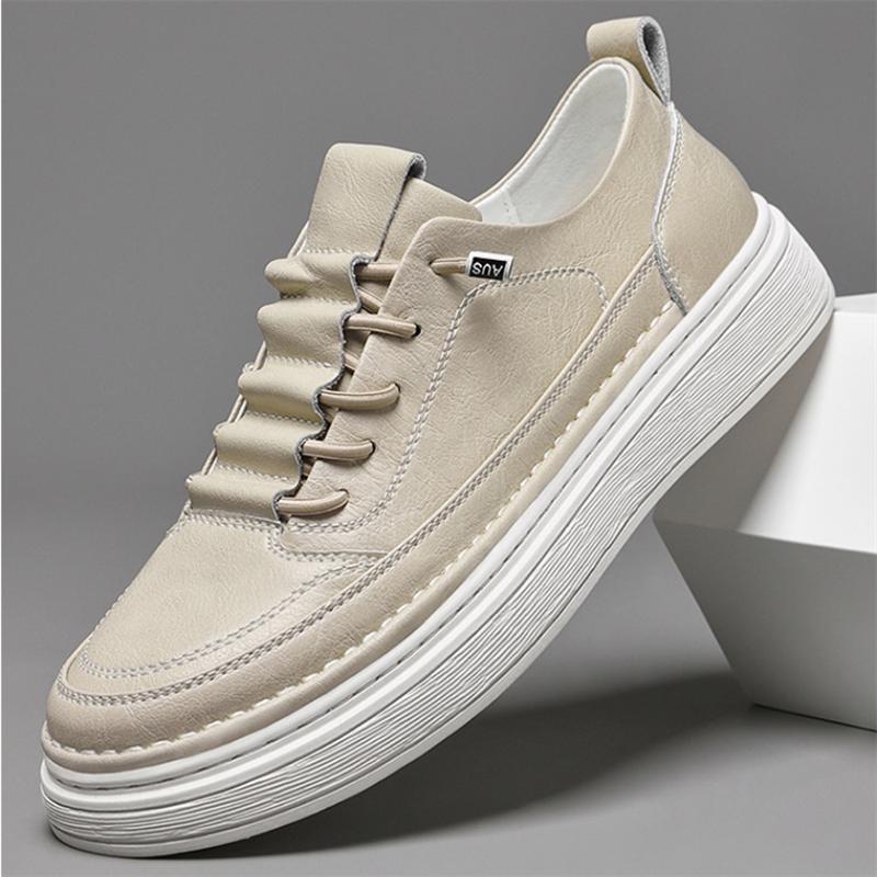 Modische Neue Khaki Herren Outdoor Oxford Schuhe Massage Sohle Herren Echtleder Schuhe Lässige Sportschuhe Rutschfest