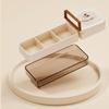 Portable Pill Organizer Integrated Pill Cutter Airtight Moisture-proof Small Pill Case for Students Dorm Daily Medication Storage