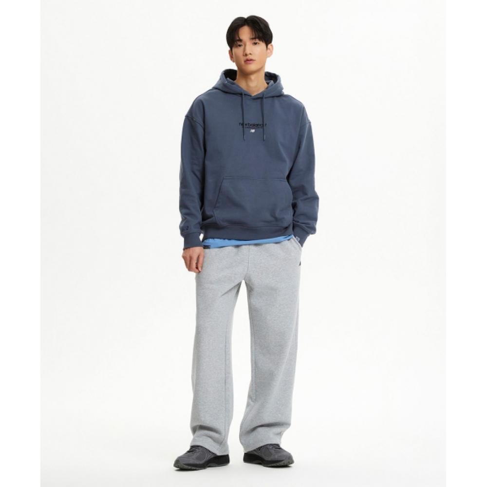 New Balance Nbmle41043 Uni Ess Classic Brushed Wide Pants  Gray 
