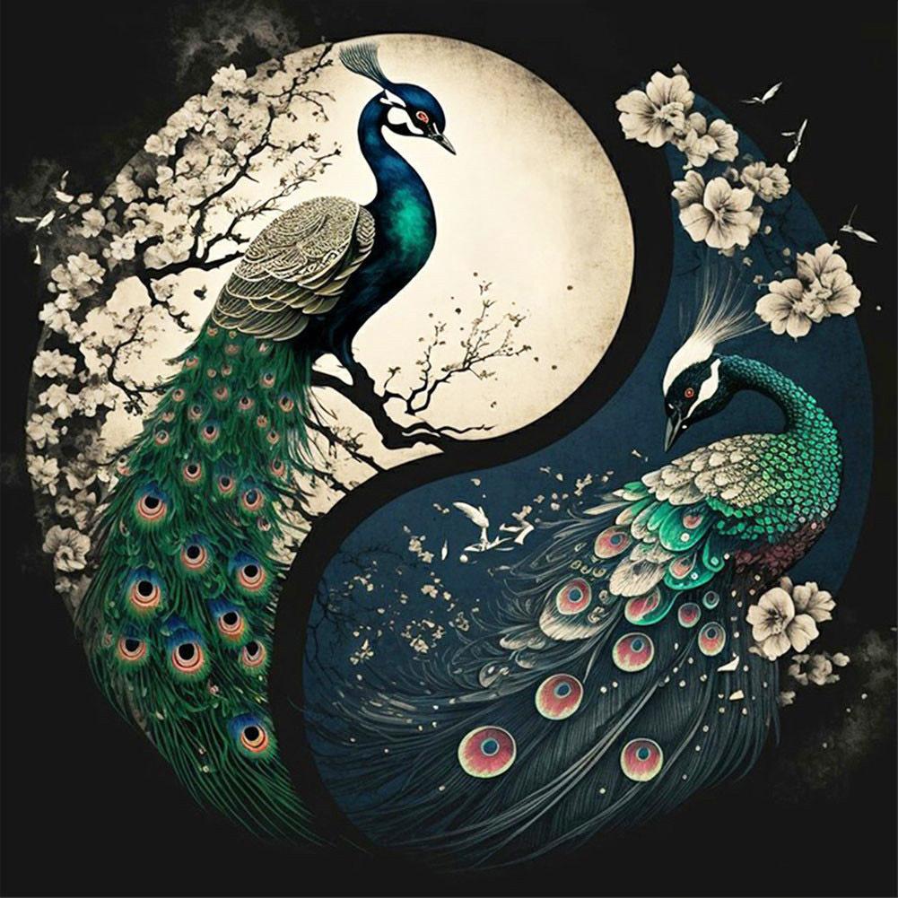 Diamond Art Painting Mosaic Tai Chi Animals Full Square/Round Embroidery Tai Ji Yin Yang Bird Home Decor