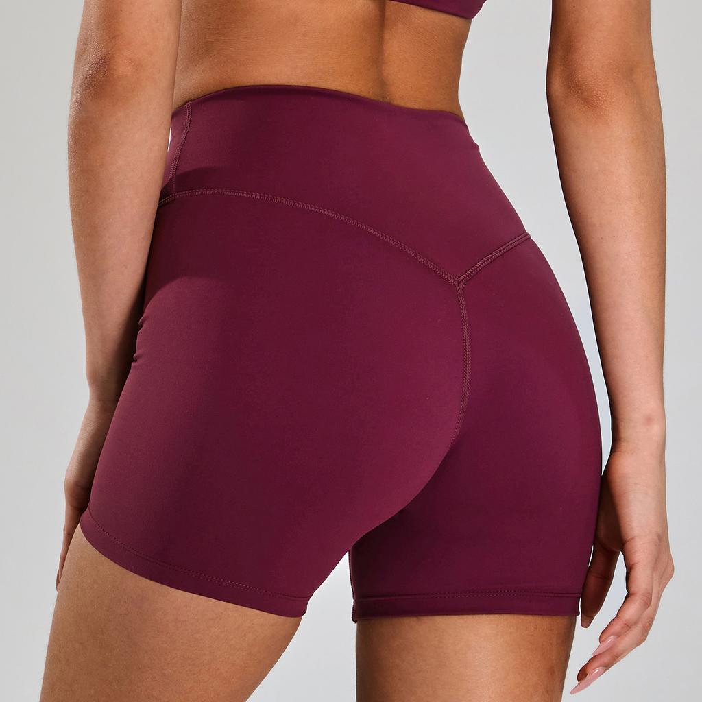 Nackte Enganliegende Hüfthebende Yoga-Shorts für Damen, Lauf- und Fitness-Shorts, Schnelltrocknende Atmungsaktive Sportshorts