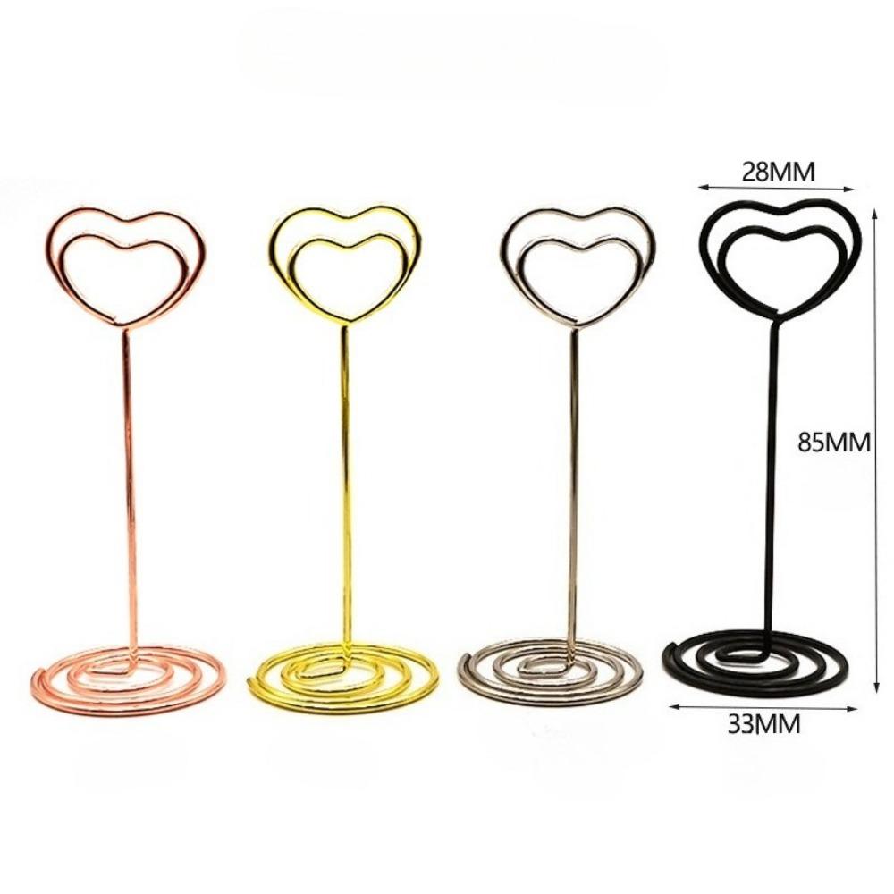 4-Pack 8.5cm Wire Table Number Holders – Versatile Place Card, Photo, and Memo Clips for Events & Displays