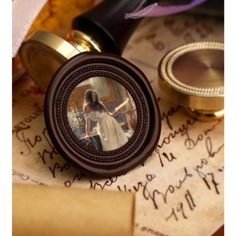 Matte Photo Frame Stamp Sealing Wax Stamp Head Fire Paint Lacquer Brass Seal Wax Stamp Head Envelope Wedding Invitation