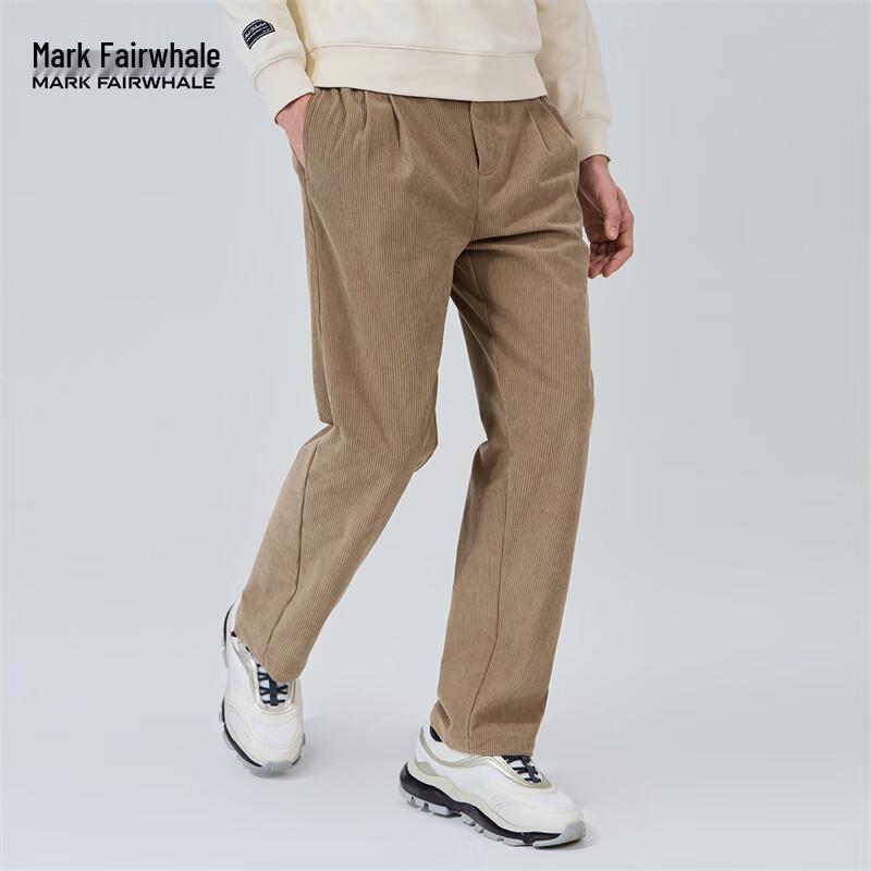 

Mark Fairwhale Men s Corduroy Loose Fit Embroidered Casual Pants S