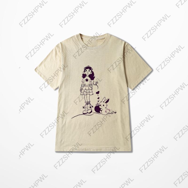 

Y2K Cotton Tshirt Grunge Goth Punk Kawaii Fashion Egirl Short Sleeve Tshirt Vintage Summer Classic Minimalist Cool Clothes S