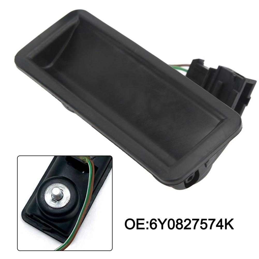 For Rear Trunk Access Boot Handle Switch Tailgate Release Vehicle Security Handle Switch Handle Black OEM 6Y0827574J 6Y0827574K