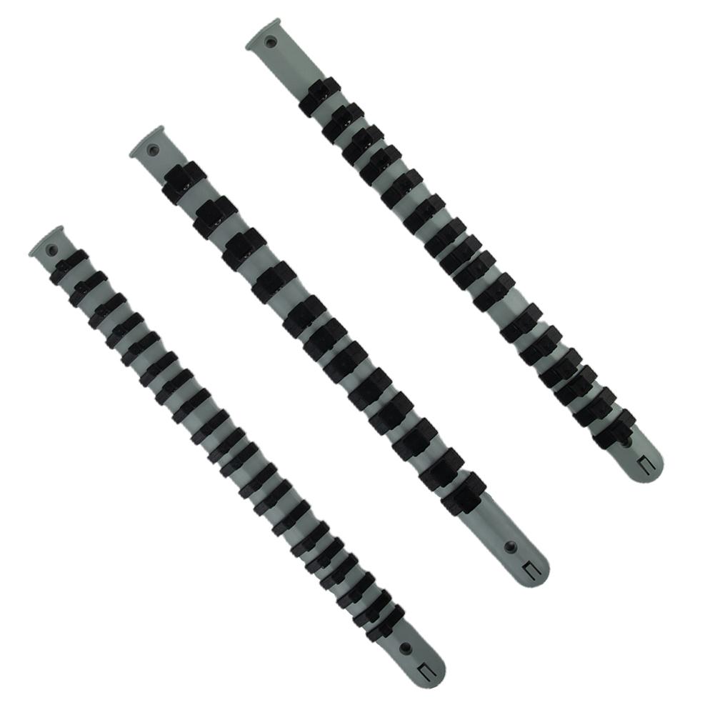 Socket Rail Holder Storage Organizer 34cm/14inch Gray+Black Hand Tools