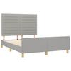 vidaXL Bettgestell ohne Matratze Hellgrau 140x200 cm Stoff