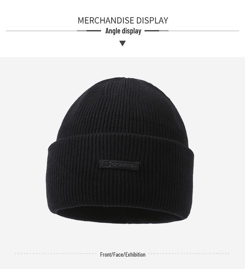 Men's & Women's Warm Knitted Wool Hat: Autumn/Winter Outdoor Cold-Proof Velvet-Lined Cycling Beanie