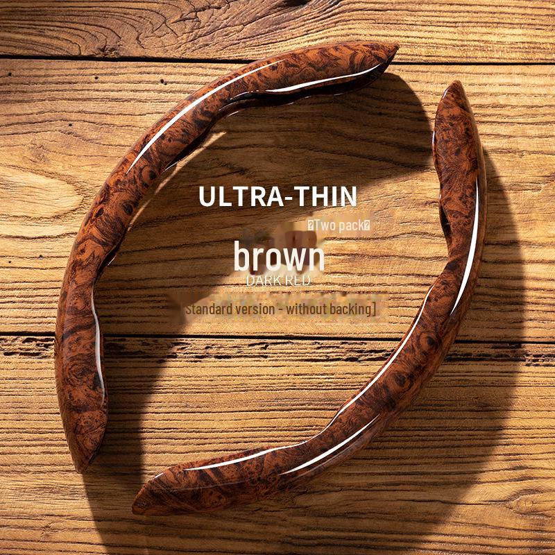 

Чехол на руль из персикового дерева для мужчин - универсальный, ультратонкий, противоскользящий, полузакрытая ручка 38cm коричневый