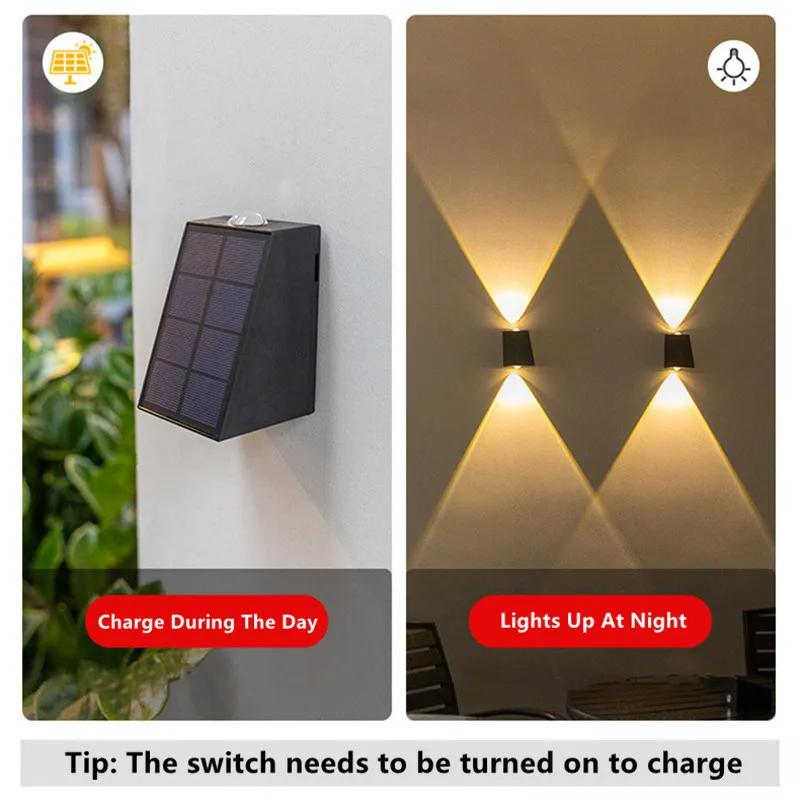 Xiaomi LED Outdoor Solar Wall Light Up And Down Luminous Garden Lamp Villa Courtyard Porch Street Decorative Lighting Wall Washer Light