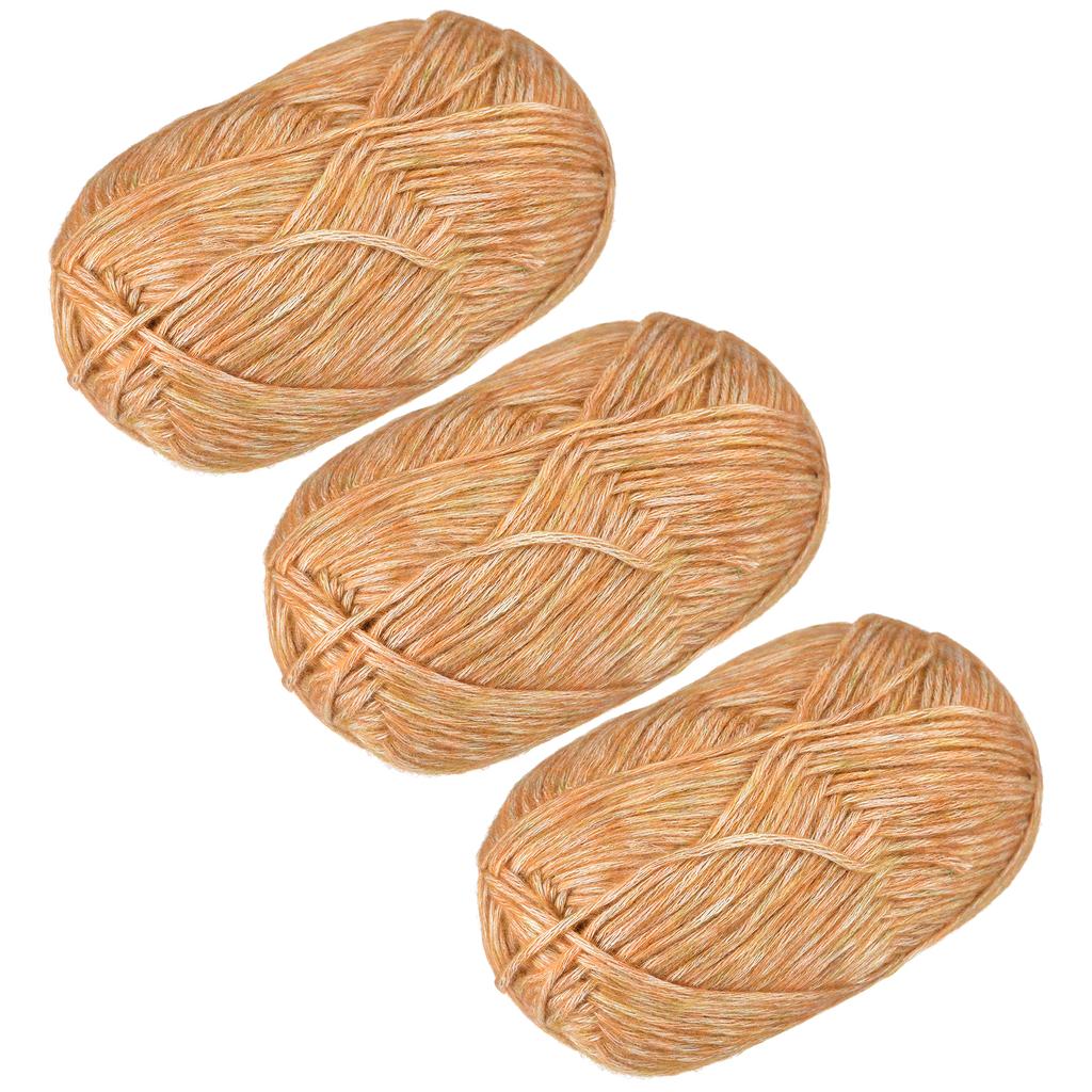 Cotton Sparkle Yarn 3 Skeins Soft Crochet Yarns Acrylic yarn for Beginner Knitting Crafting 300g/ 10.6oz