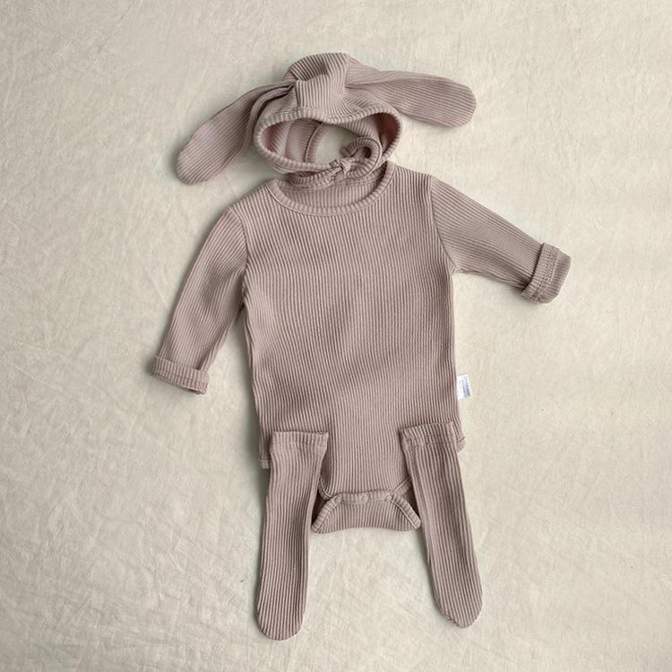 2024 Autumn Korean-Style Cotton Baby Romper Set: Long Sleeve Triangle Onesie for Toddlers