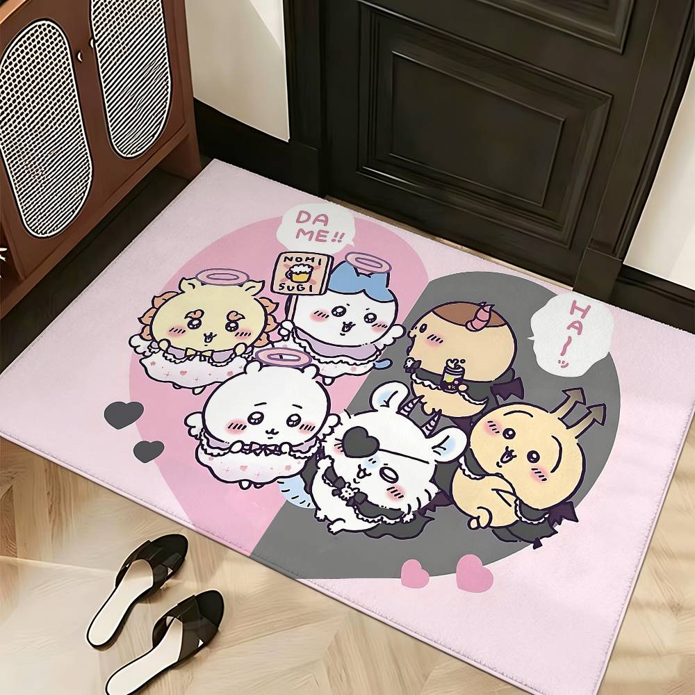 Cartoon C-chiika-waS Carpet Bathroom Anti-slip Mat Door Mat Home Decoration Mat Entrance Door Mat Scratch-resistant Door Mat