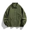 Chaqueta Entrenador para Hombre Primavera y Otoño Suelta Solapa Color Sólido Casual Versátil para Hombre