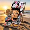 Doll Print Beach Towel Design, Soft, Lightweight. for Home Bathroom, Spa, Pool, Yoga, Surfing, Camping, Gift for Family, Friend