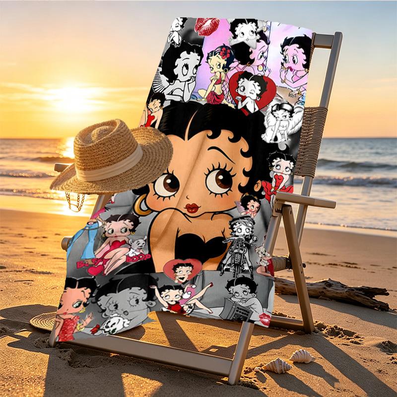 Doll Print Beach Towel Design, Soft, Lightweight. for Home Bathroom, Spa, Pool, Yoga, Surfing, Camping, Gift for Family, Friend