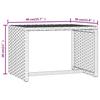 2 Piece Sun Lounger Set with Table Gray Poly Rattan