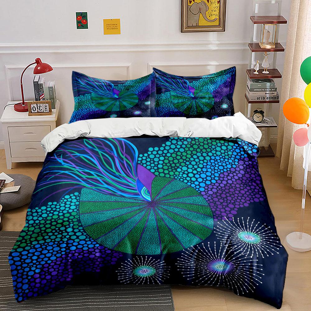 Vibrant Cosmic Blossom. Bedding Sets Duvet Covers Pillowcases(1* Duvet Cover 2* Pillowcases Without Duvet Insert)