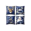 4 Pack Christmas Throw Covers, Cushion Pillowcases for Sofa Couch Home Decor