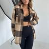 Women's 2025 Thick Plaid Shirt Jacket: Versatile Lazy Style for Autumn & Winter
