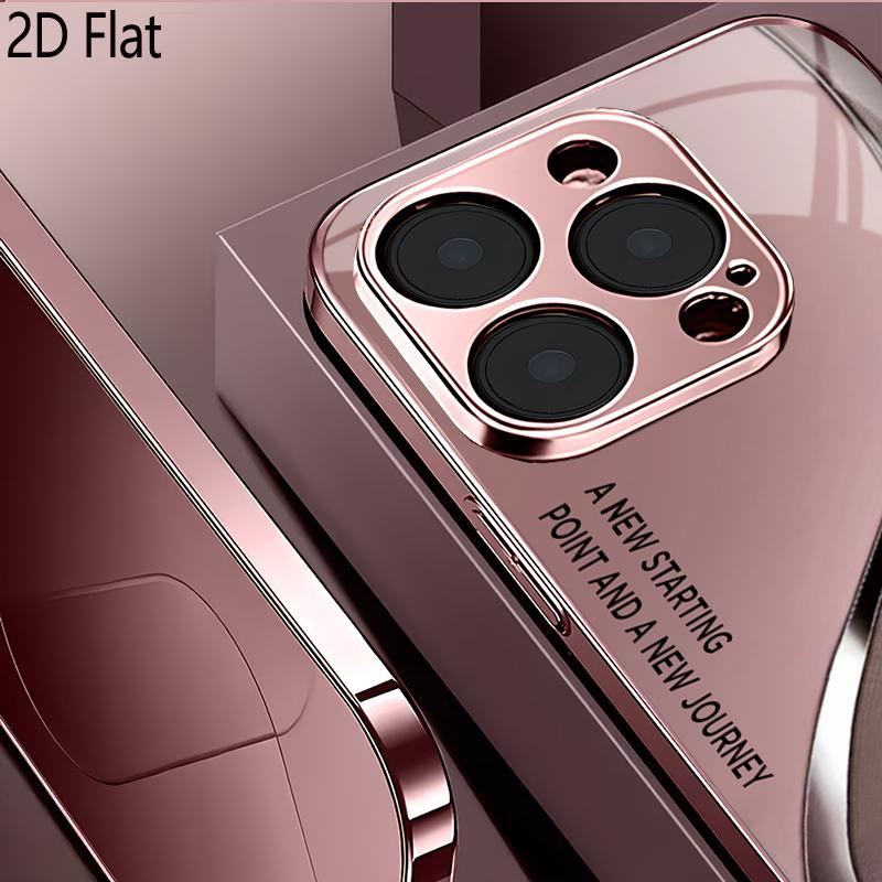 erCurve 2DFlat For iPhone17 18 16 15 14 13 12 11 Pro Max XS XR 8 7Plus Phone Cover Shockproof Protective Back Cover