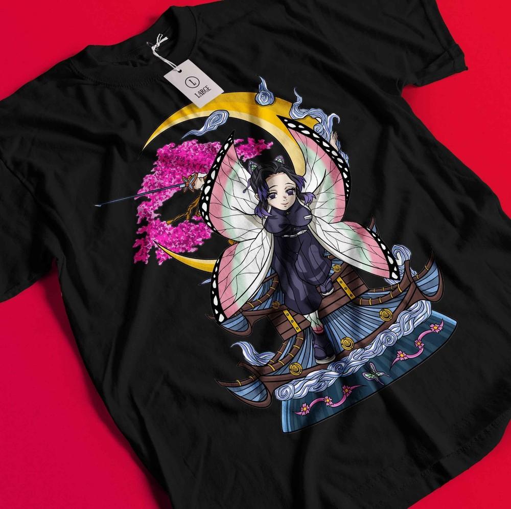 

Demon Slayer Shirt Shinobu Kocho Tshirt Tanjiro T-Shirt Muzan Doma Kokushibo Tee BB128 S