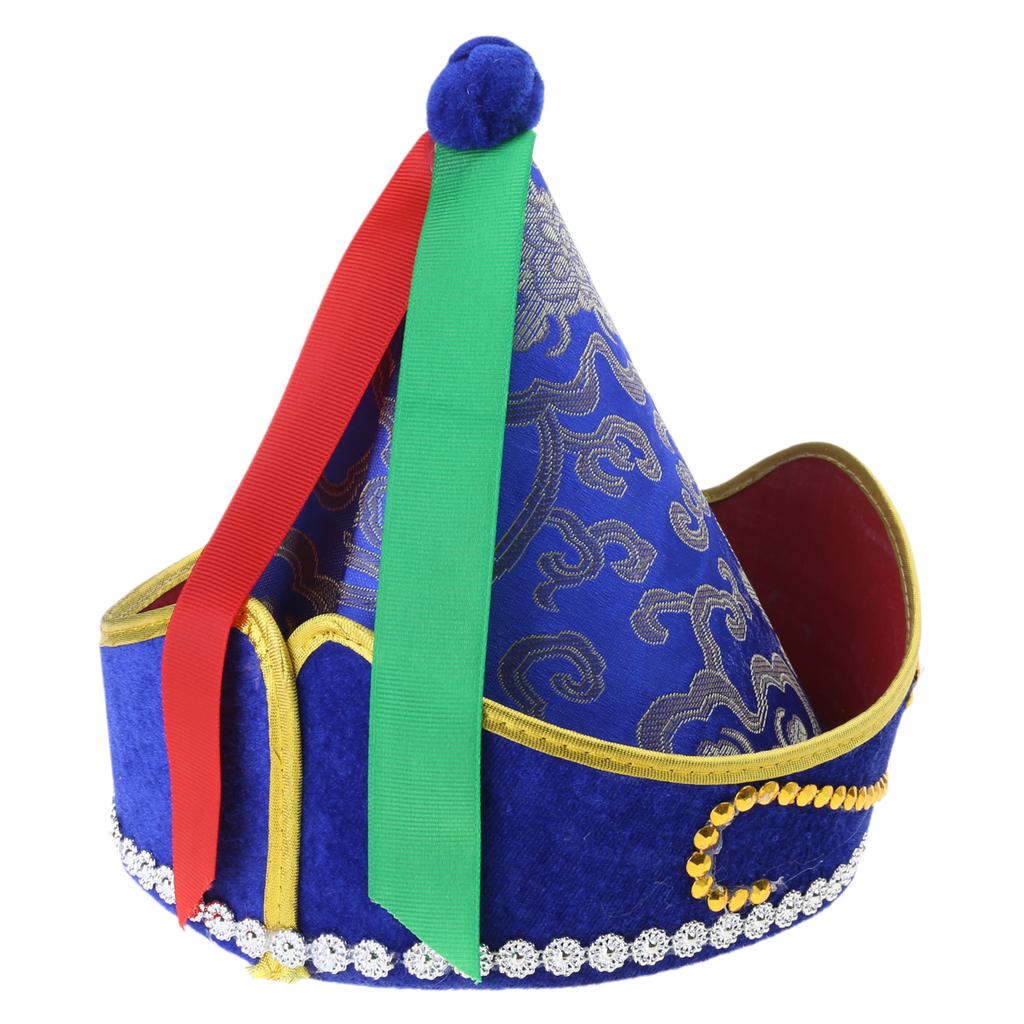 Mongolian Hat for Adult Children Ethnic Mongolian Dance Costume Hat for Performances Stage Props Head Accessories